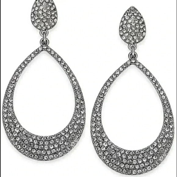 INC International Concepts Jewelry - INC new Silver Tone Pave Drop Earrings
